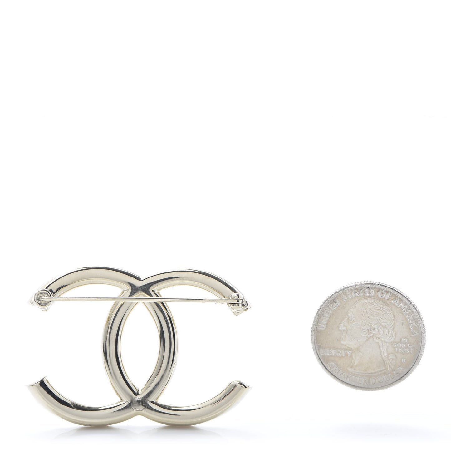 Baguette Crystal High Society CC Brooch Gold