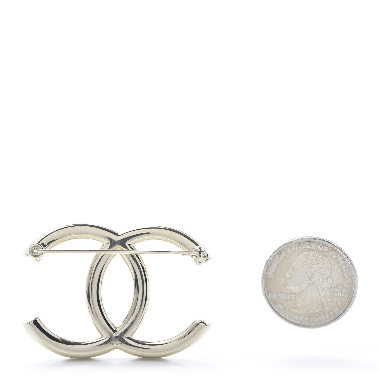 Chanel Baguette Crystal High Society CC Brooch Gold 3 of 5