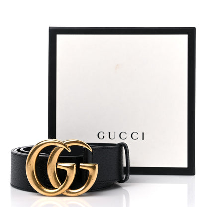 Gucci Textured Dollar Calfskin Double G 40mm Belt 95 38 Black 8 of 8