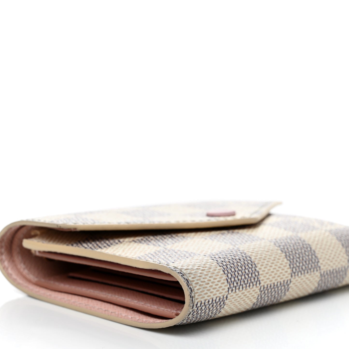 Damier Azur Victorine Wallet Rose Ballerine