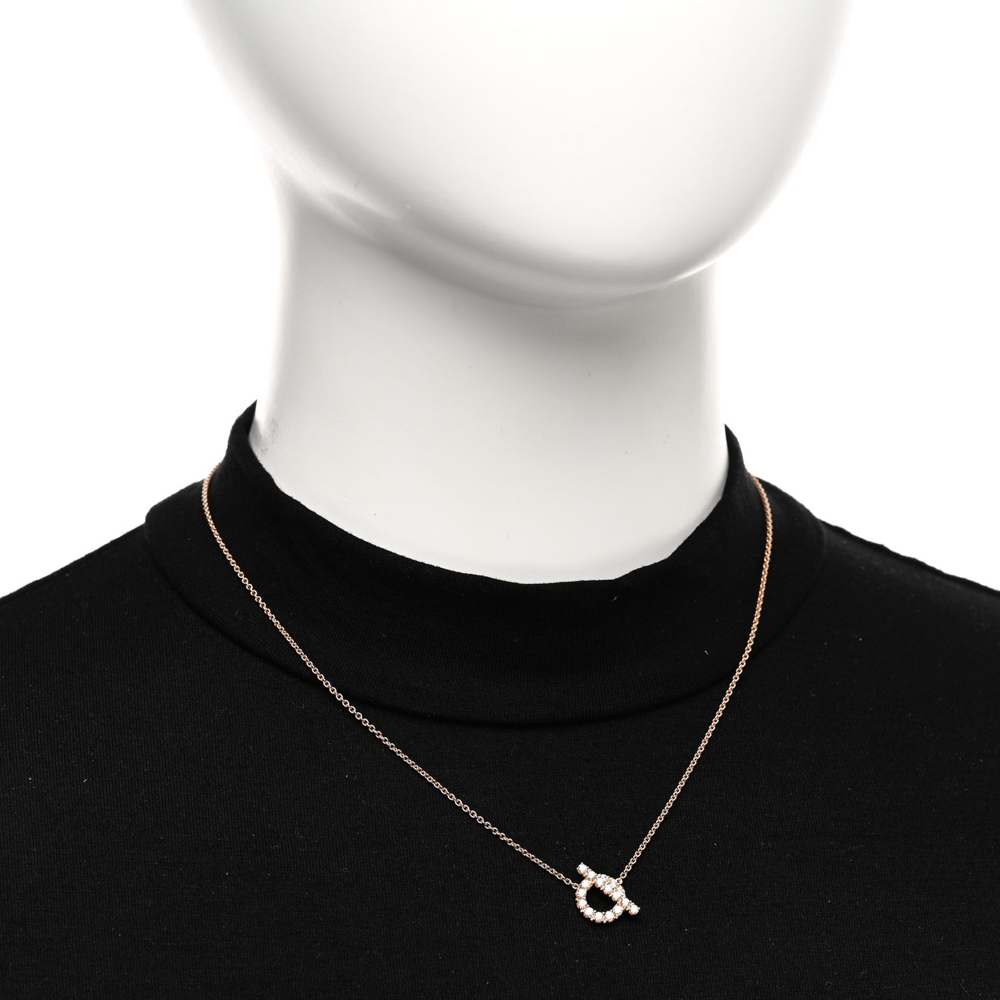 18K Rose Gold Diamond Finesse Pendant Necklace