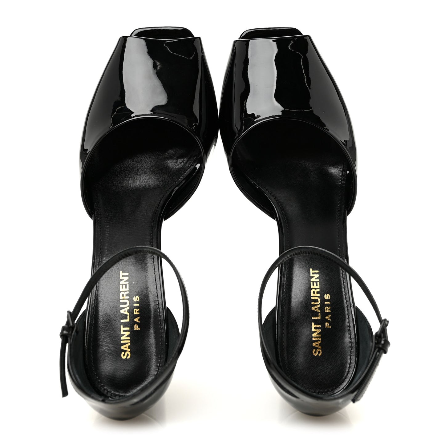Patent Farrah 80 Platform Sandals 40 Black