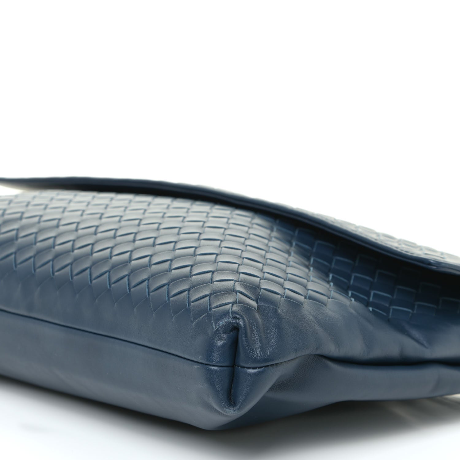 Bottega Veneta Nappa Intrecciato Flap Clutch Blue 6 of 16