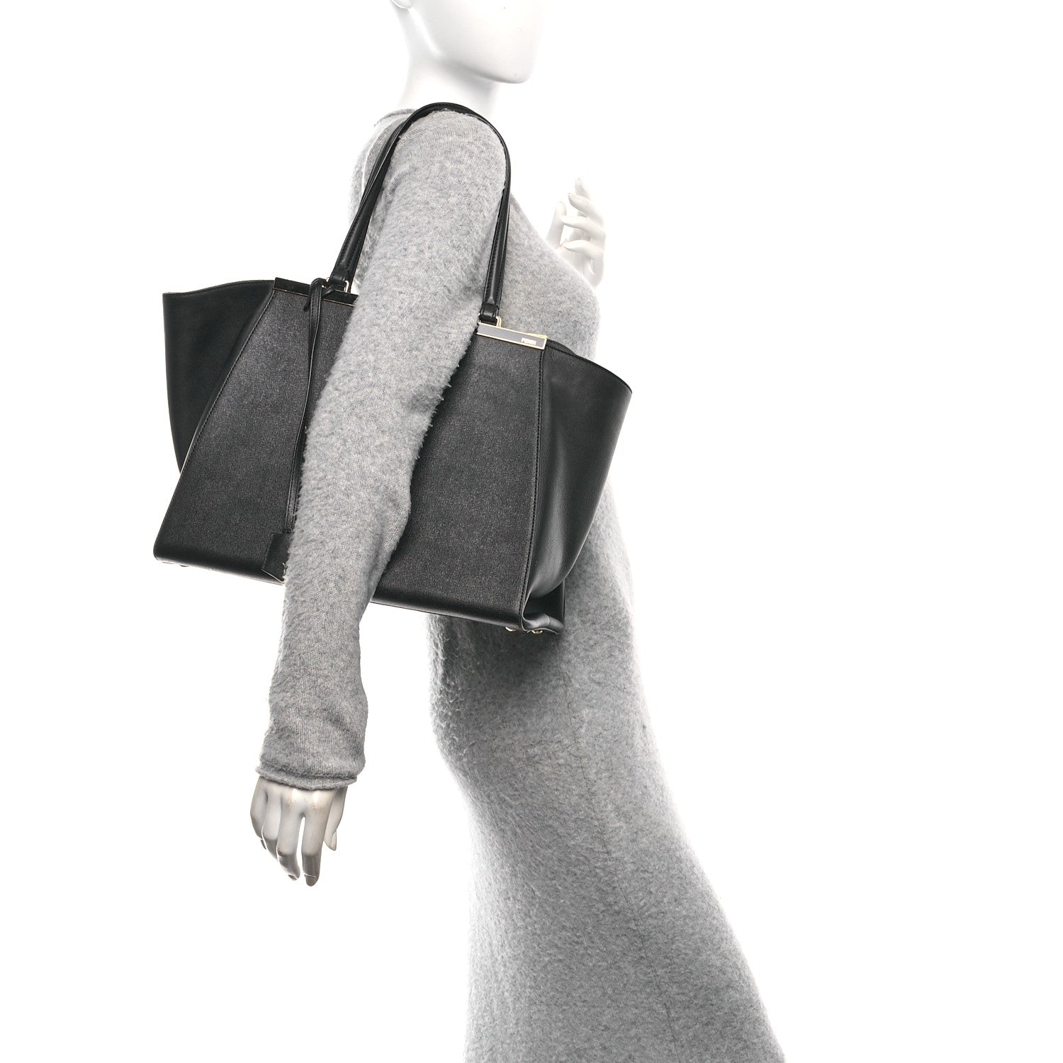 Fendi Vitello Elite Large 3Jours Tote Black 2 of 10