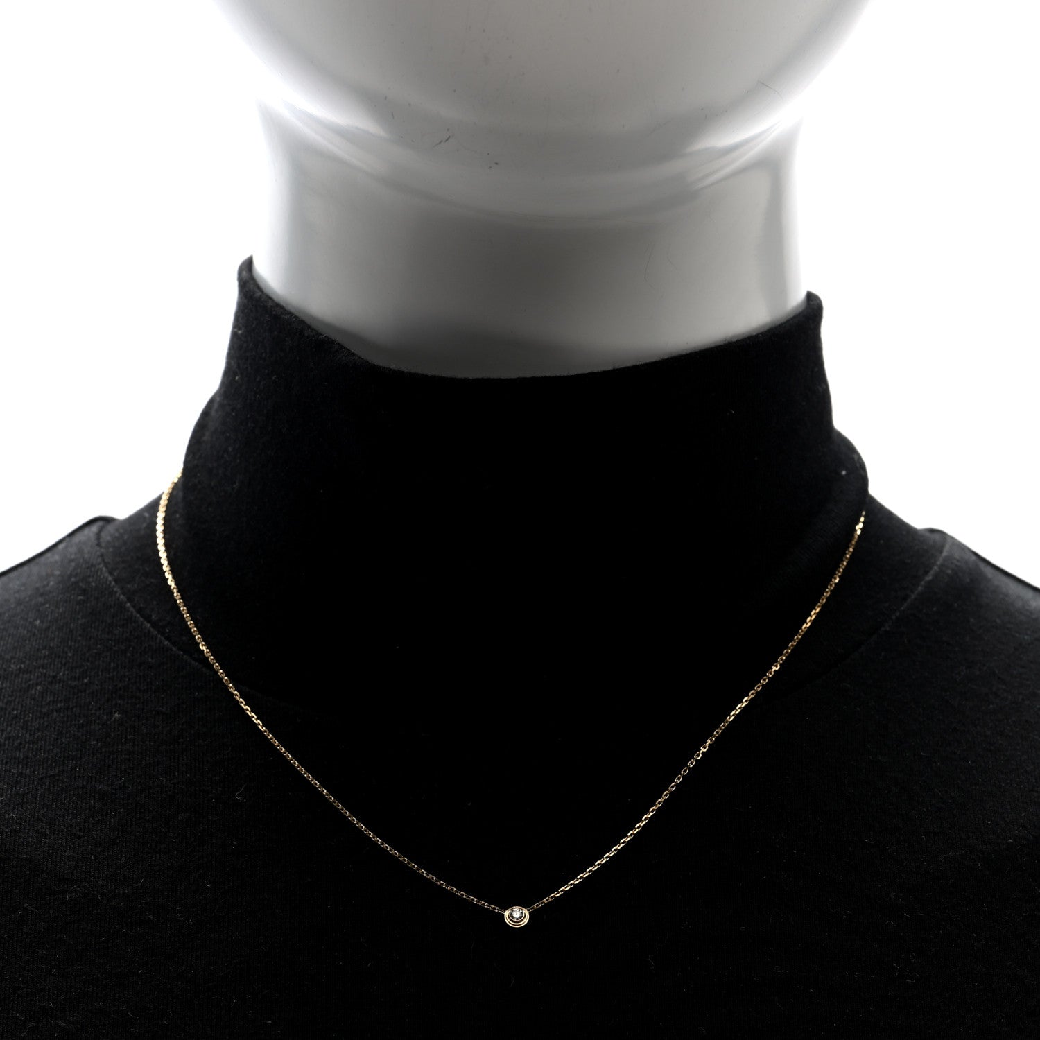 Cartier 18K Yellow Gold Diamond XS D'Amour Pendant Necklace 2 of 5