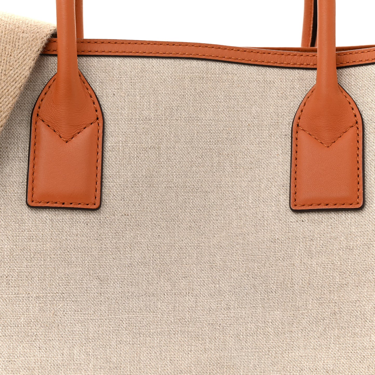 Calfskin Linen Large Munchen Tote Cognac
