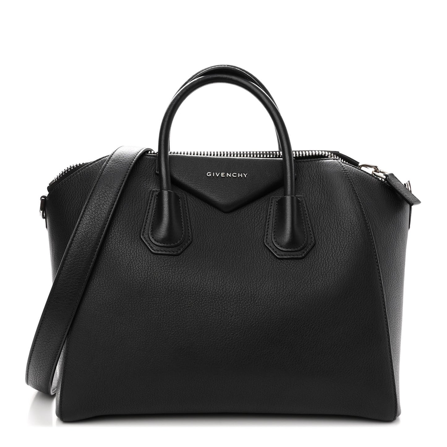 Sugar Goatskin Medium Antigona Black