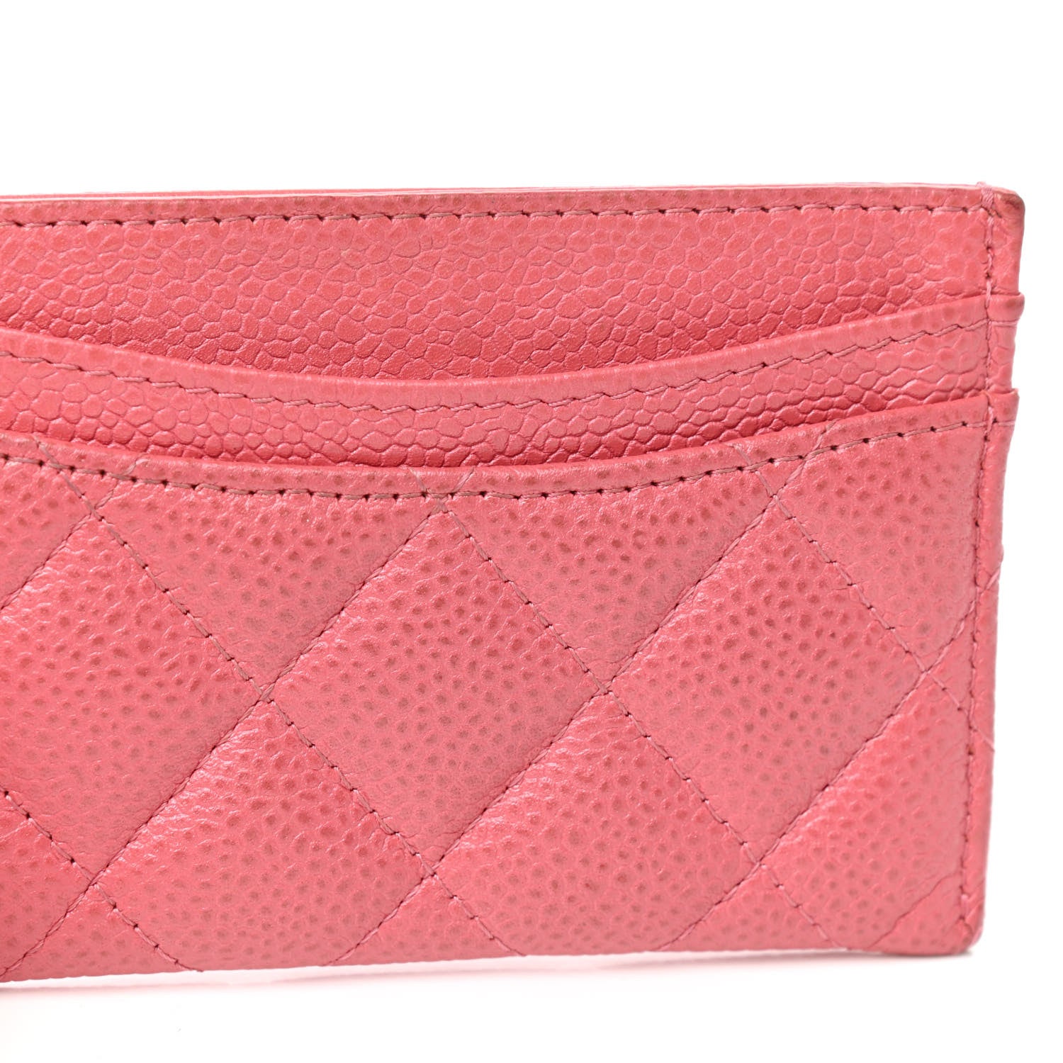 Chanel Caviar Quilted Card Holder Pink 9 of 14