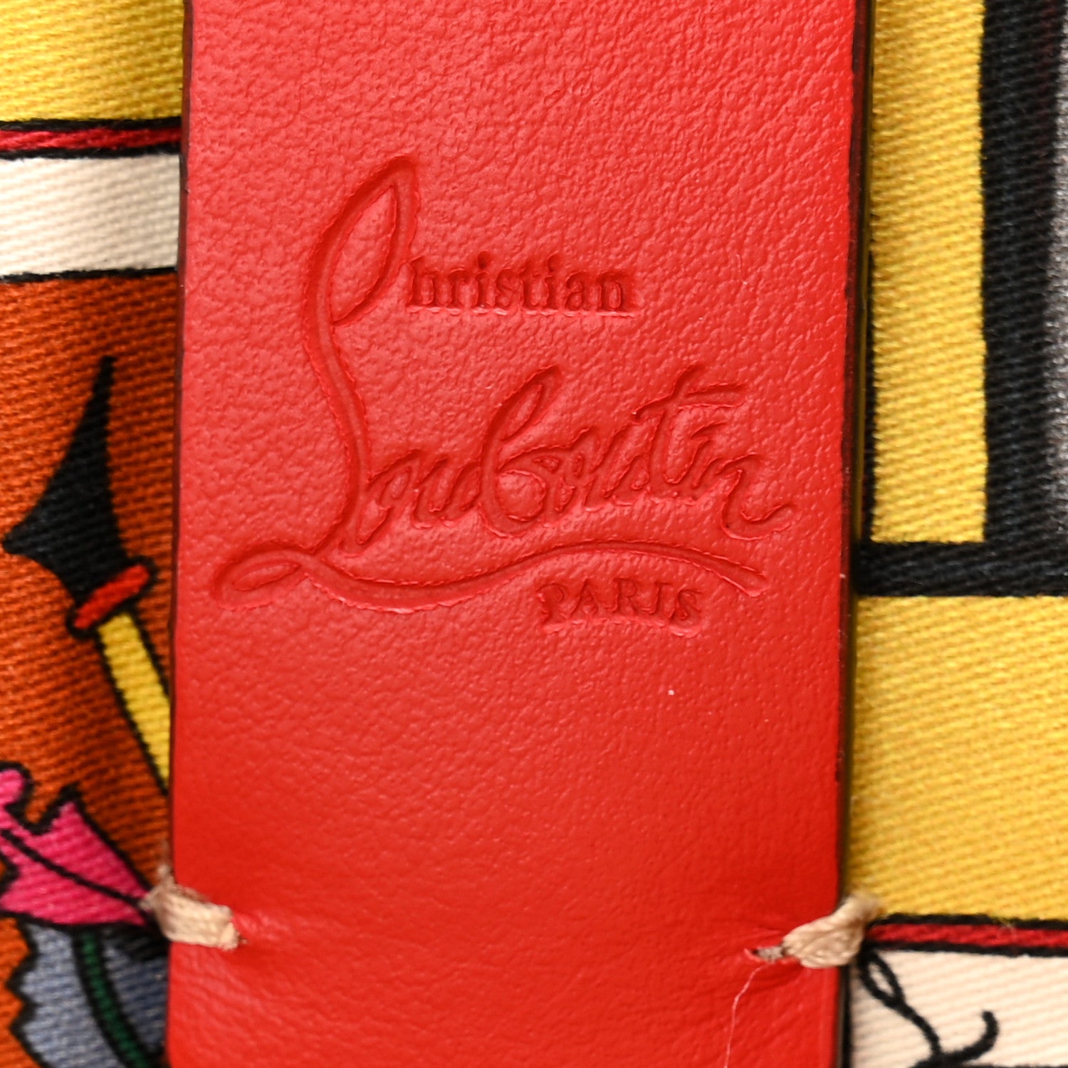 Christian Louboutin Canvas Embroidered Calfskin Caracaba Tote Multicolor 6 of 11