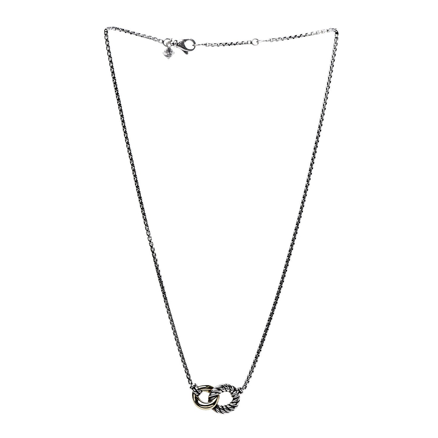 Sterling Silver 18K Yellow Gold Belmont Pendant Necklace