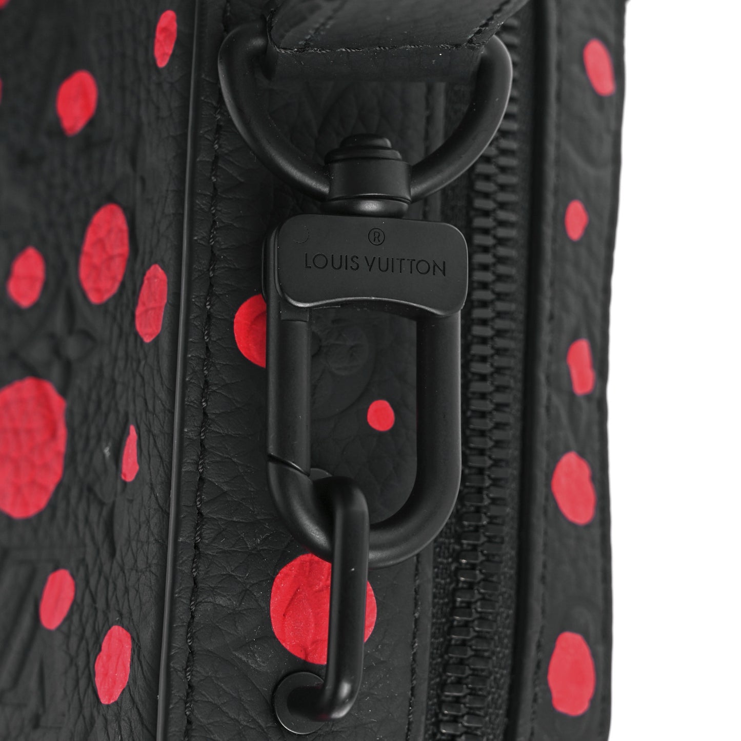 LV X YK Taurillon Monogram Handle Soft Trunk Black Red
