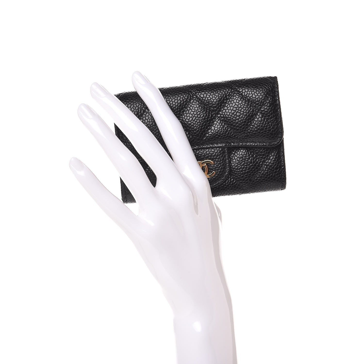 Chanel Caviar Quilted Flap Card Holder Black 2 of 8