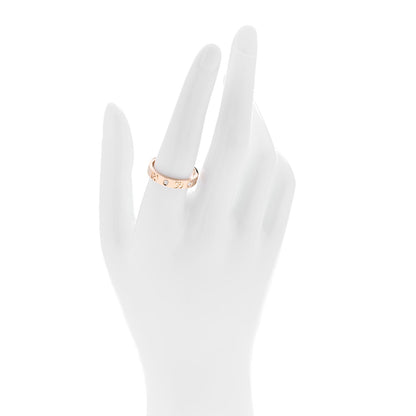 Gucci 18K Rose Gold Diamond Icon Thin Band Ring 56 7.5 2 of 5