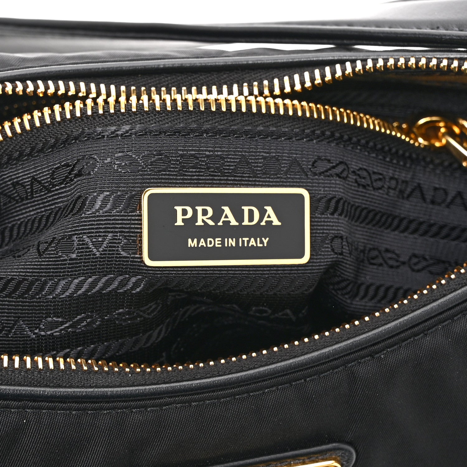 Prada Re-Nylon Vitello Large Aimee Shoulder Bag Black 6 of 10