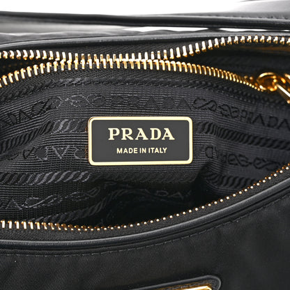 Prada Re-Nylon Vitello Large Aimee Shoulder Bag Black 6 of 10