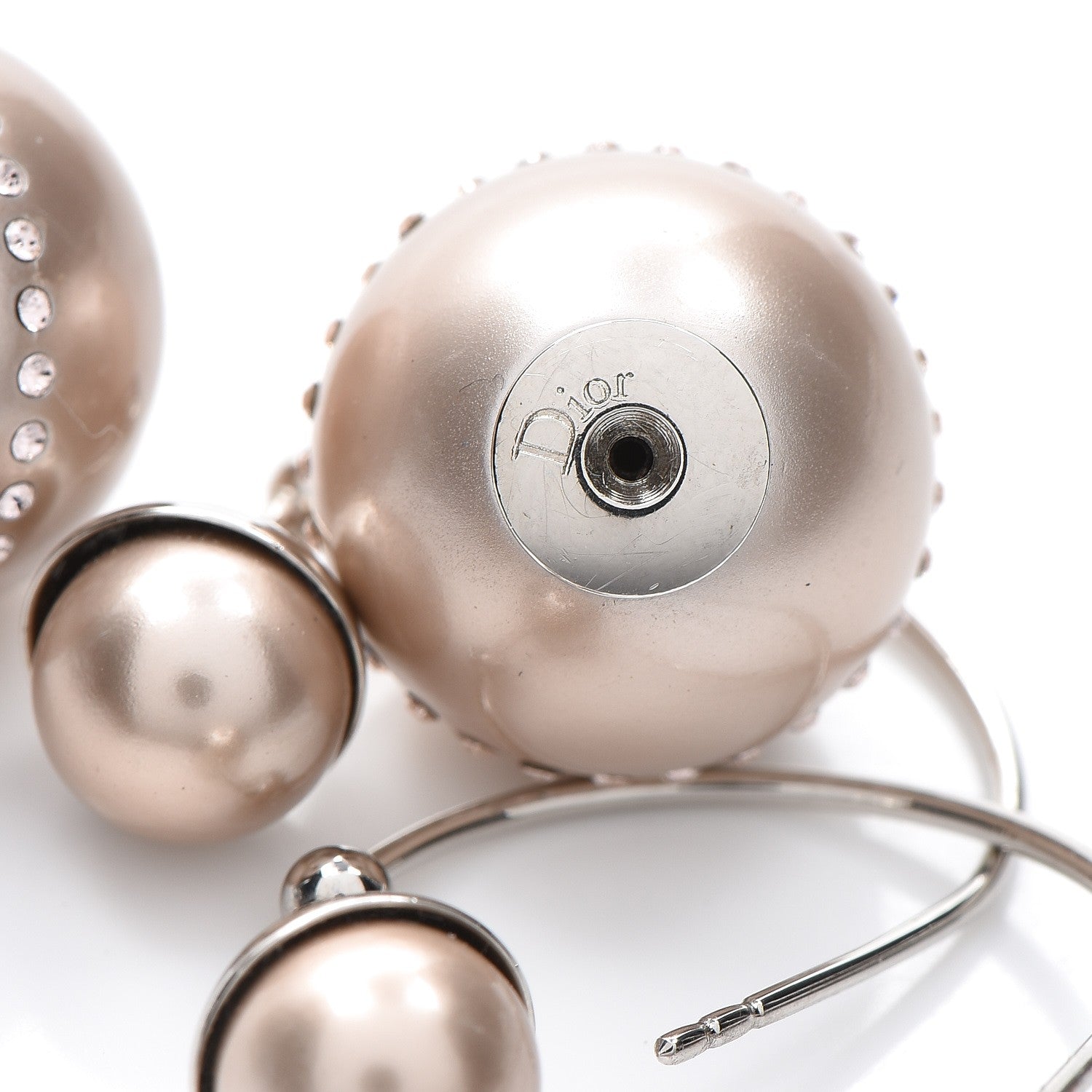 Christian Dior Crystal Pearl Ultradior Earrings Cream 4 of 4