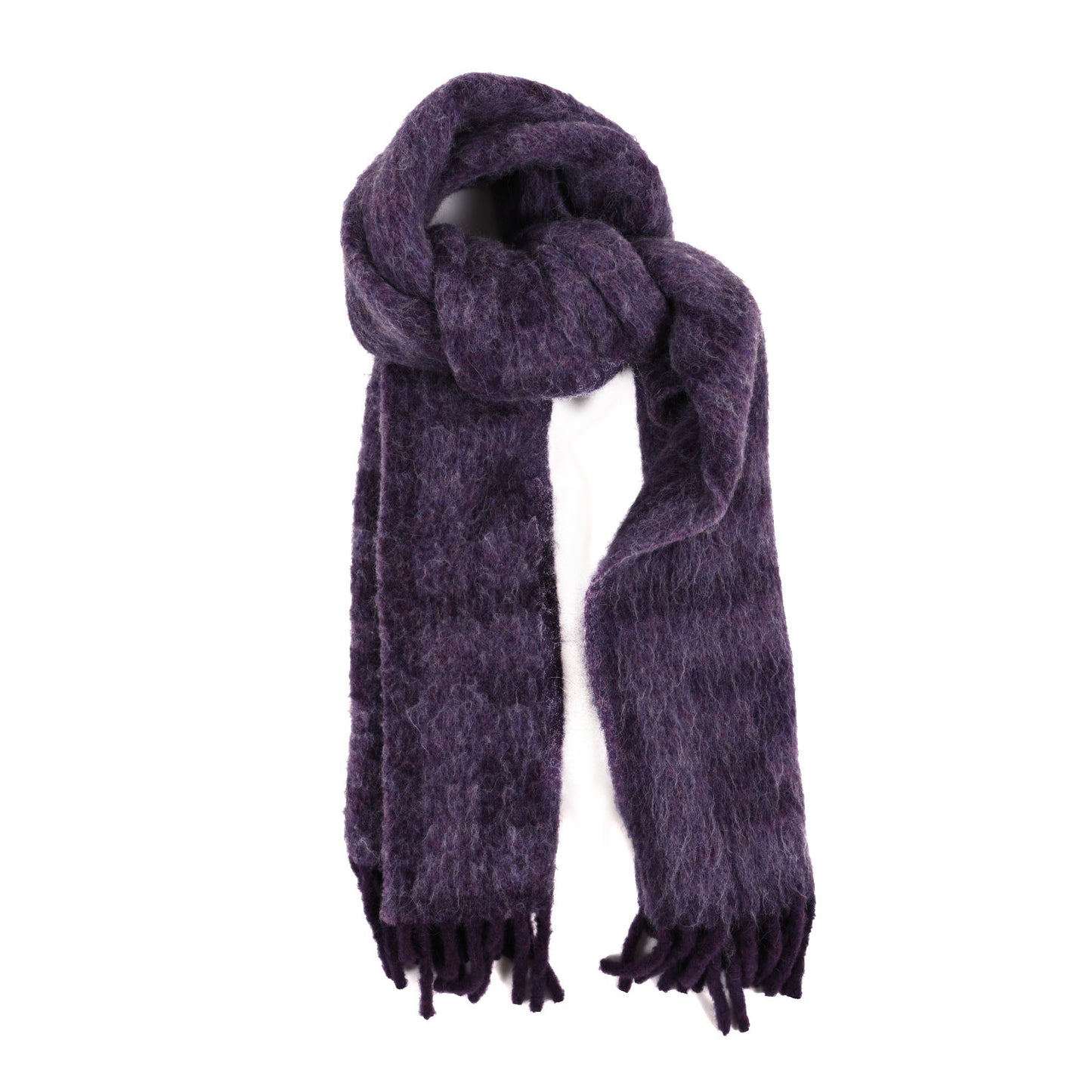 Alpaca Wool FF Scarf Purple
