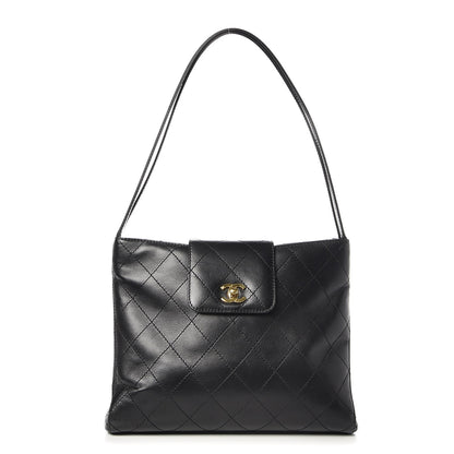 Chanel CHANE Lambskin Stitched Shoulder Bag Black 1 of 7