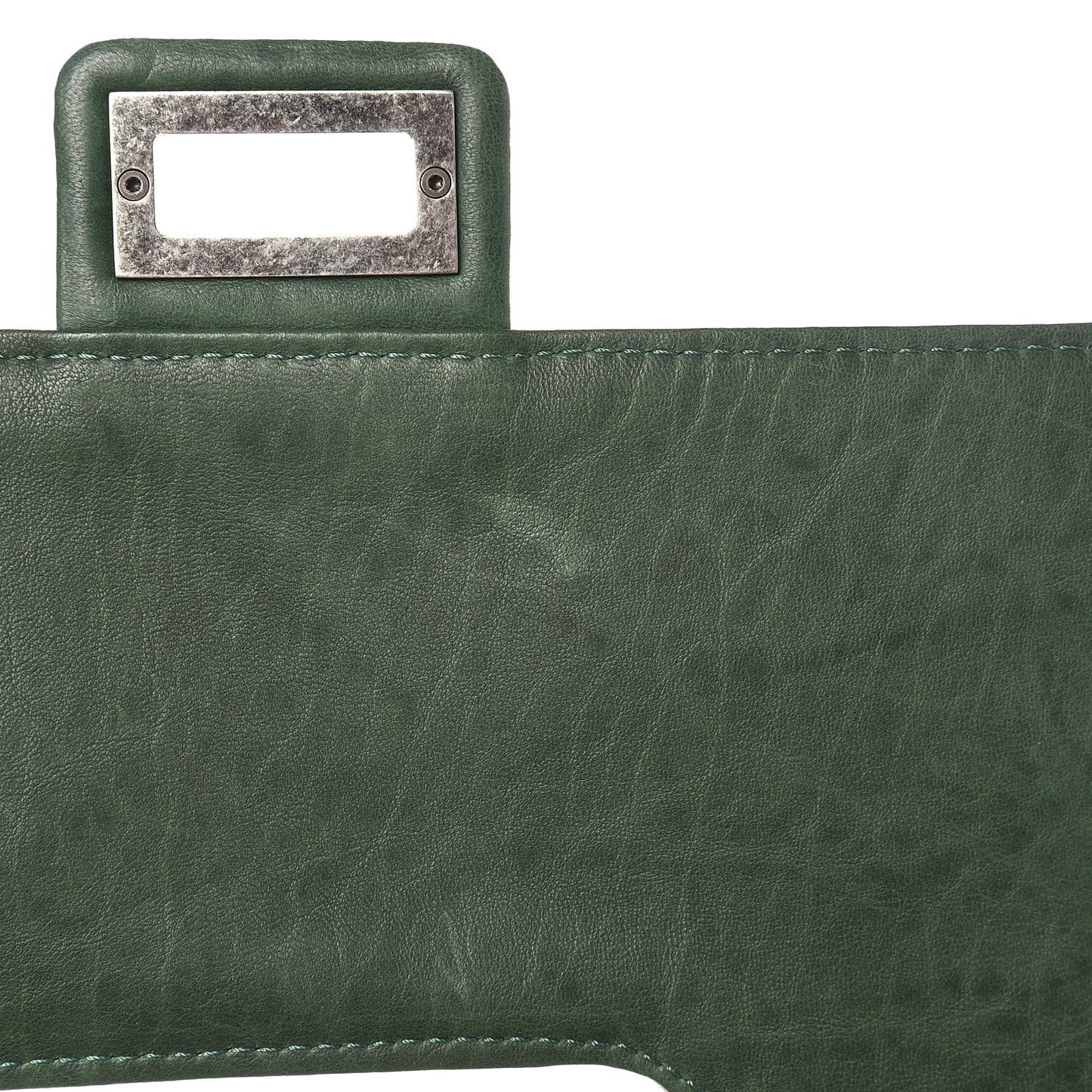 Washed Lambskin Jumbo Take Away Flap Green