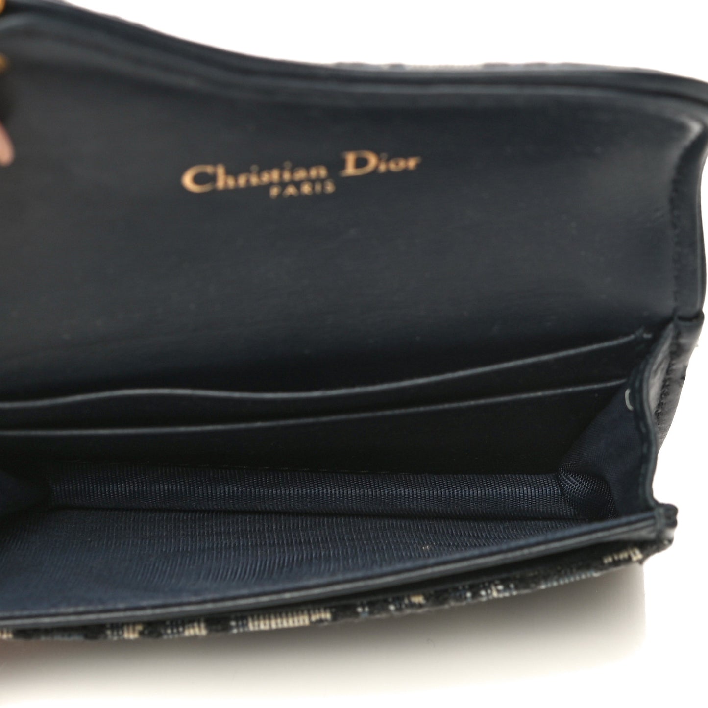 Oblique Saddle Card Holder Blue