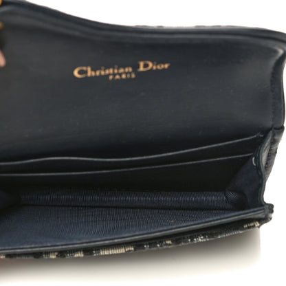 Christian Dior Oblique Saddle Card Holder Blue 5 of 11