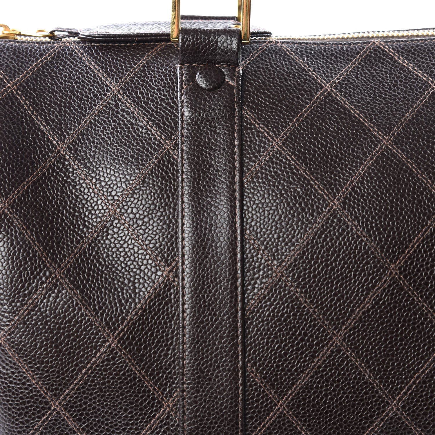 Chanel Caviar Stitched Boston Brown 11 of 11