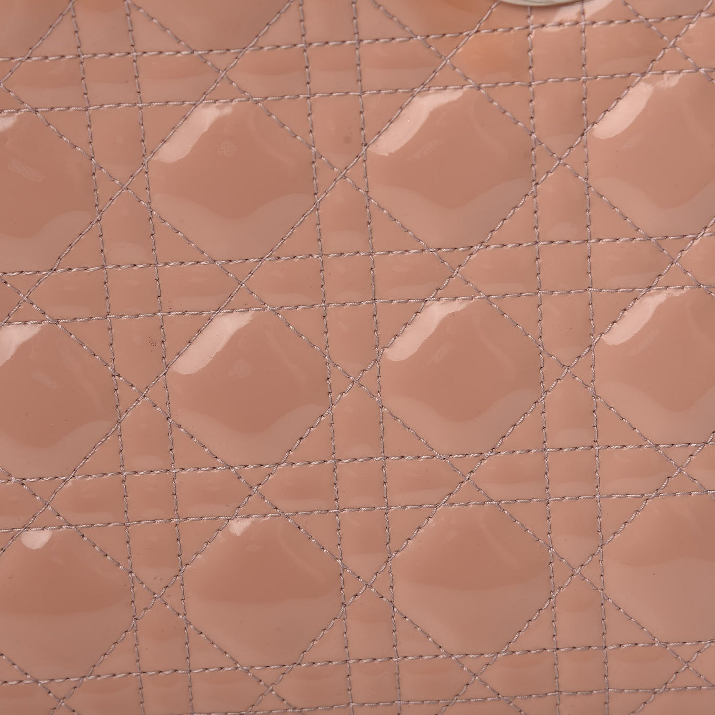 Patent Cannage Medium Lady Dior Beige