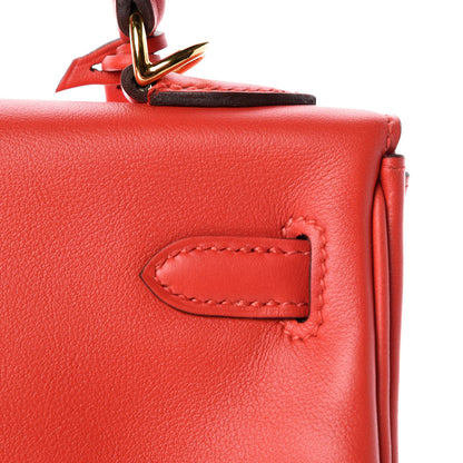 Hermes Swift Kelly Retourne 25 Rouge Tomate 12 of 36