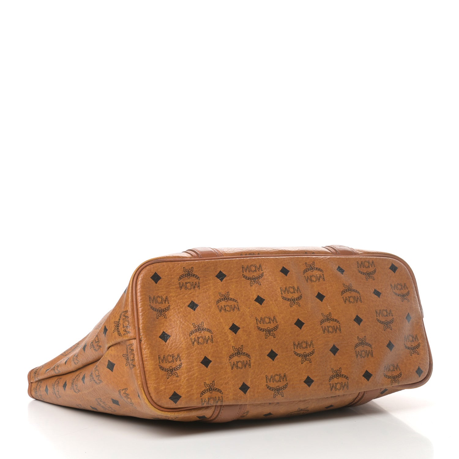 MCM Visetos Shopping Tote Cognac 4 of 8