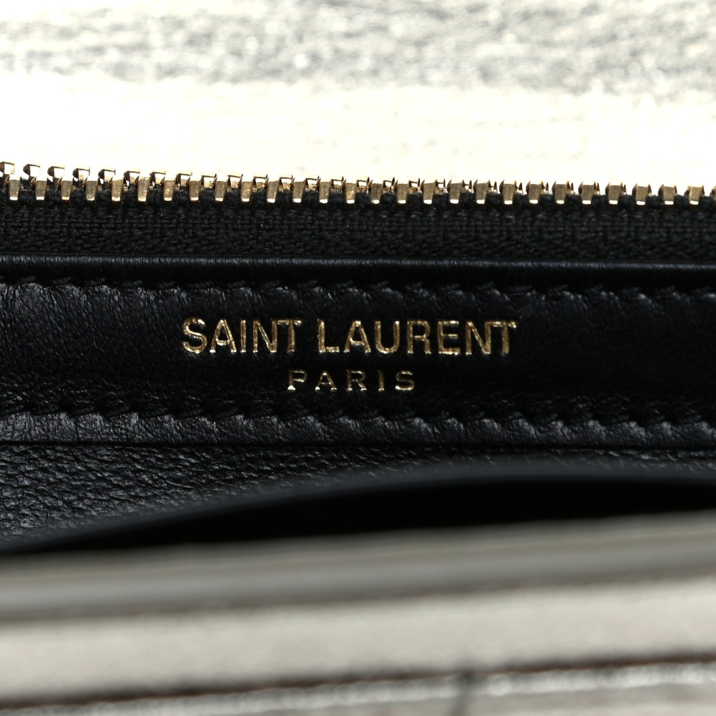Metallic Calfskin Classic Monogram Cassandre Wallet Silver
