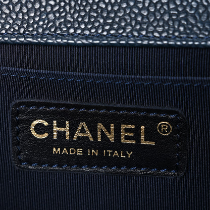Chanel Caviar Quilted Medium Boy Flap Navy 6 of 10