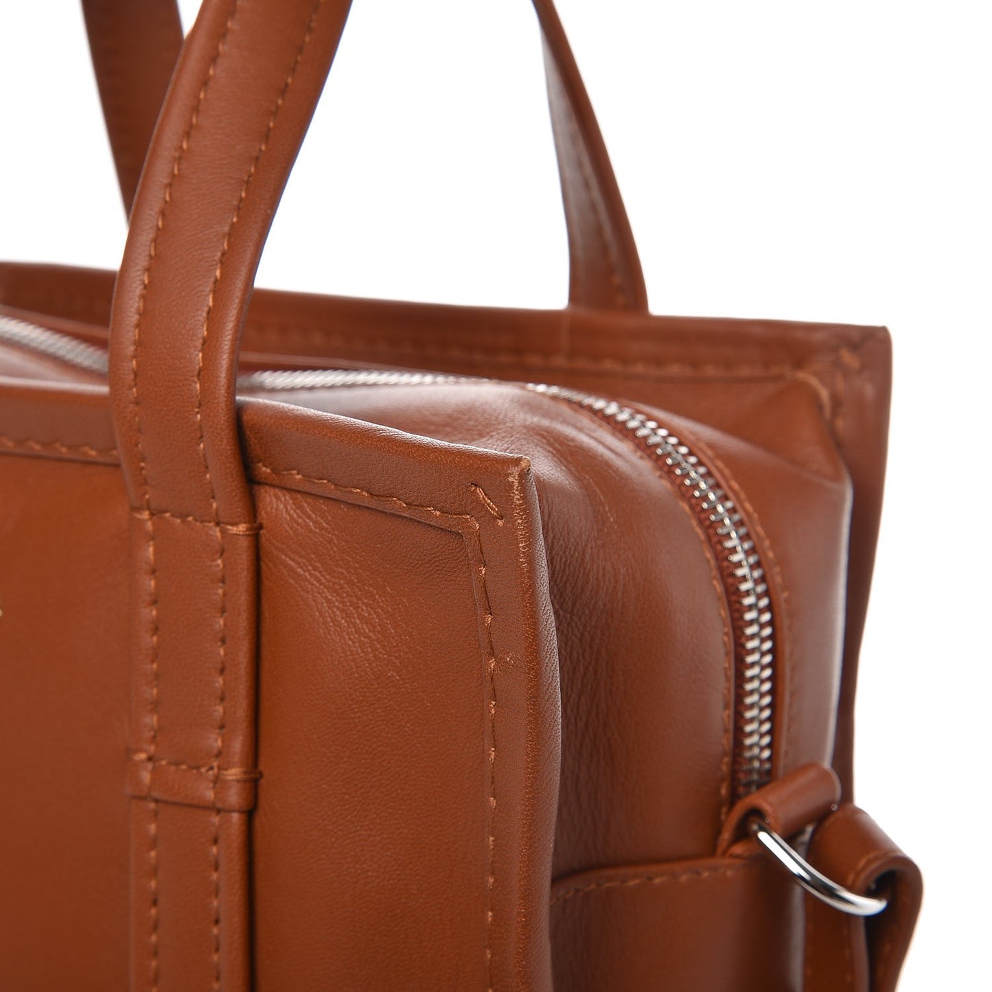 Agneau XS Bazar Shopper Tote Marron Fauve