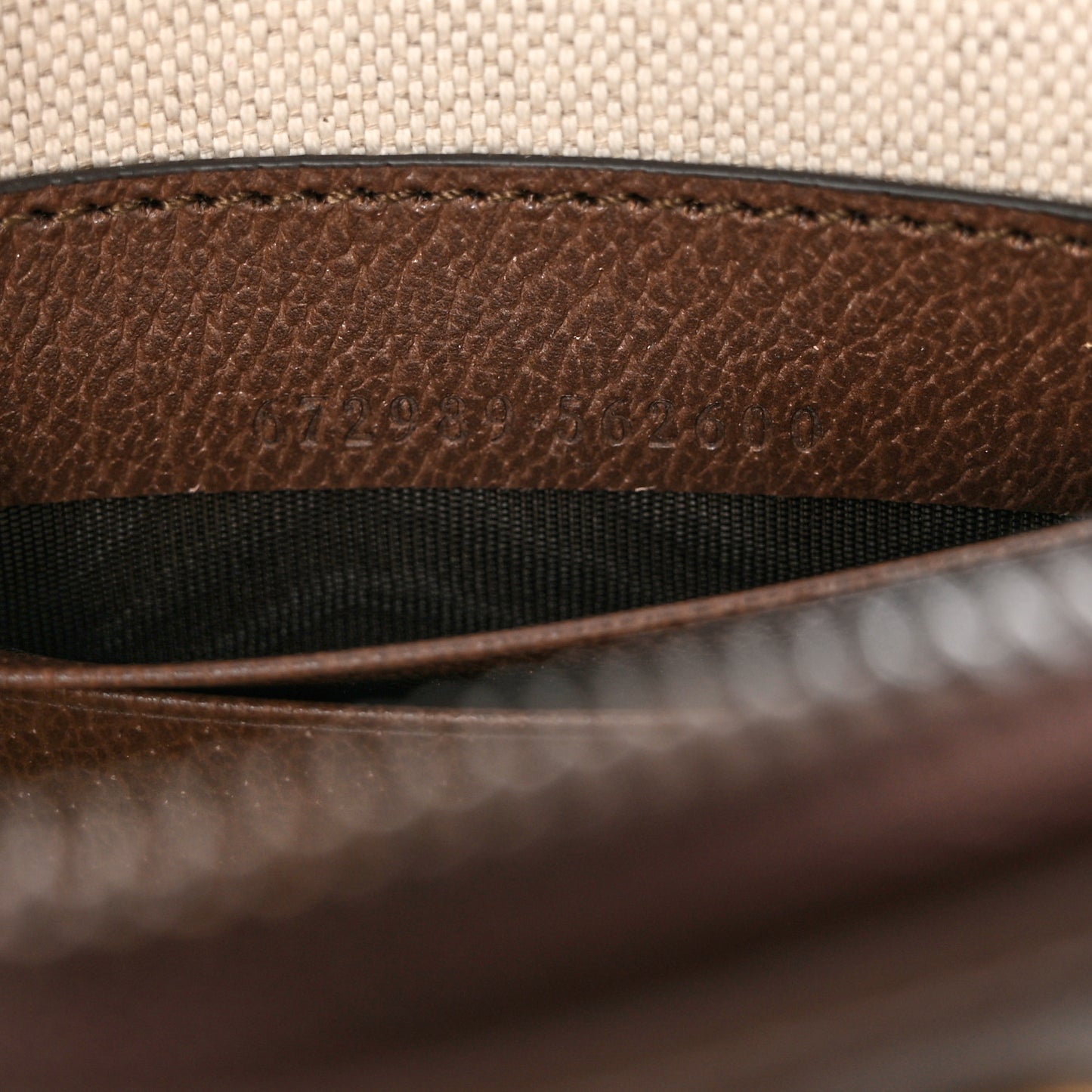 GG Supreme Monogram Web Ophidia Wristlet Pouch Brown