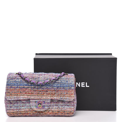 Chanel Tweed Quilted Mini Rectangular Flap Blue Pink Orange 11 of 11