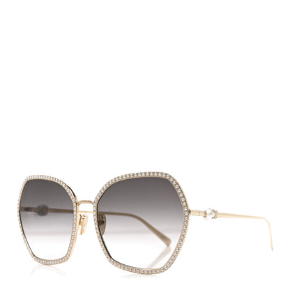 Louis Vuitton Pearl LV Cat Eye Sunglasses Z2016U Gold 2 of 14