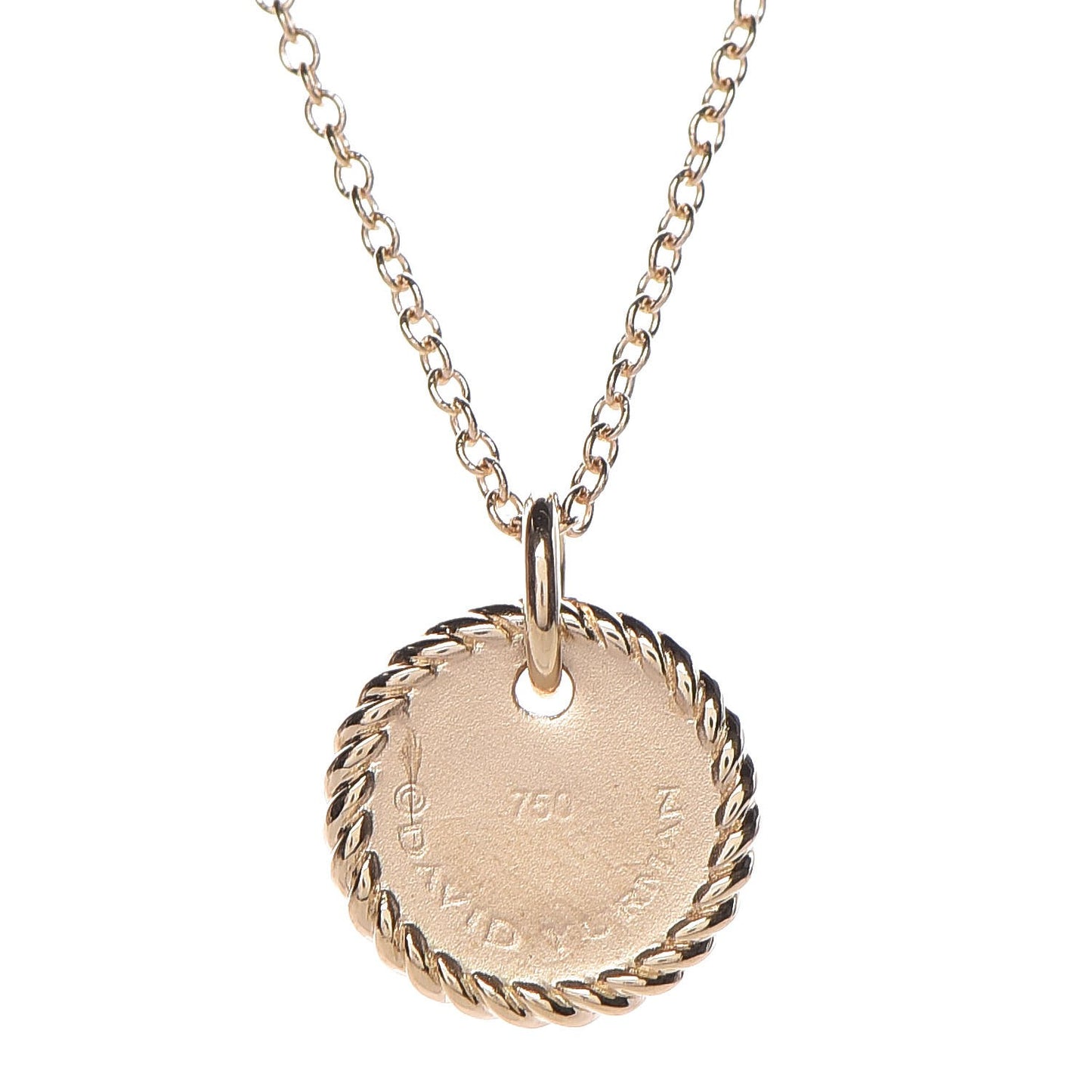 18K Yellow Gold Diamond Initial S Charm Necklace