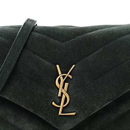 Saint Laurent Suede Y Quilted Monogram Toy Loulou Crossbody Bag Dark Forest Dark Forest 9 of 11