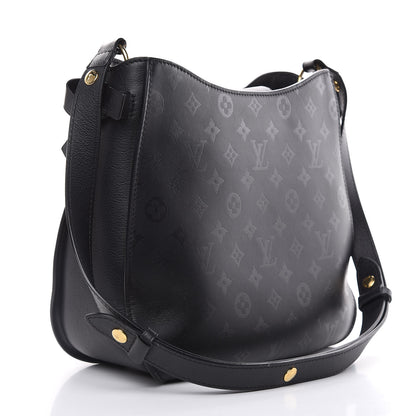 Louis Vuitton Cuir Plume Very Hobo Black 3 of 14