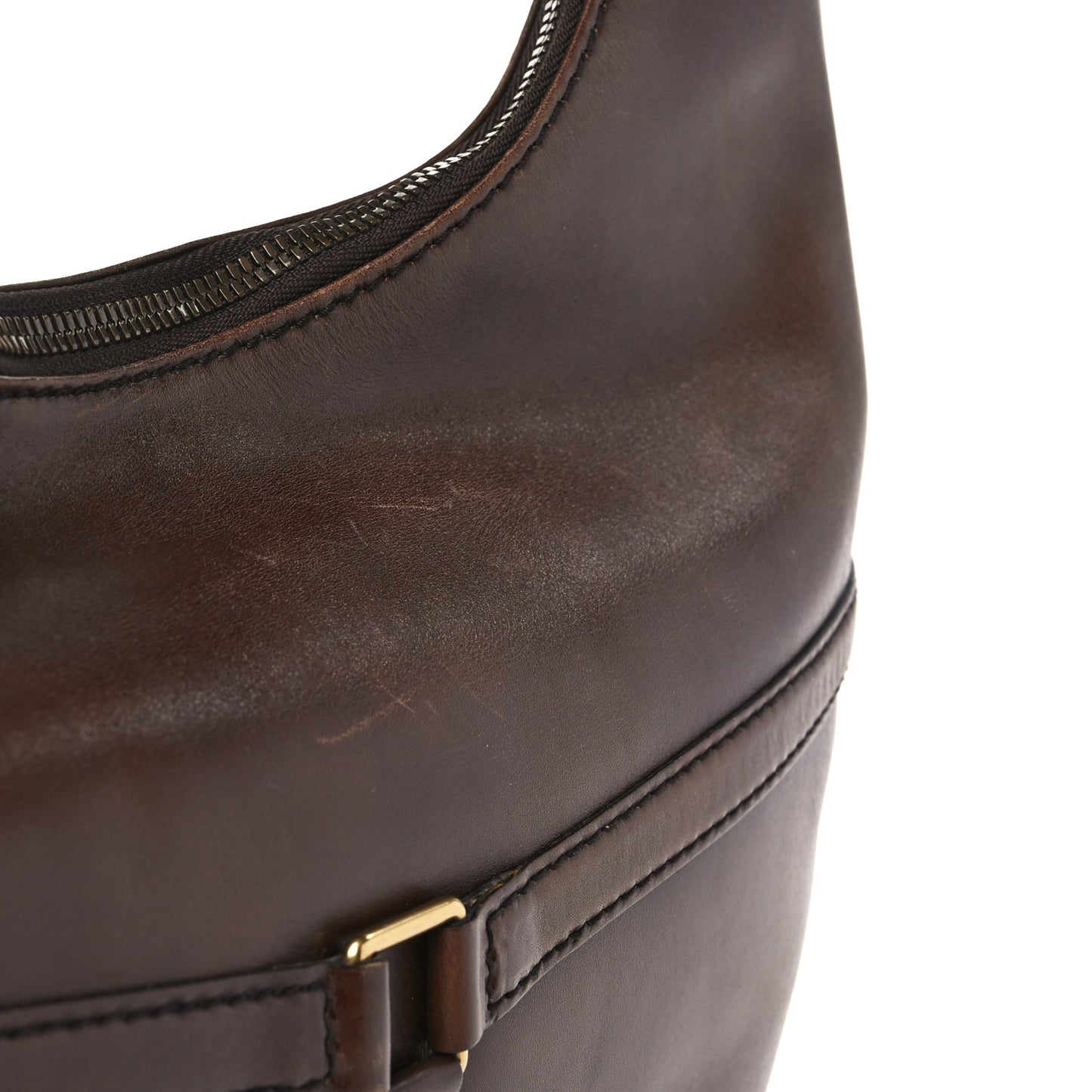 Calfskin GG Reins Hobo Brown