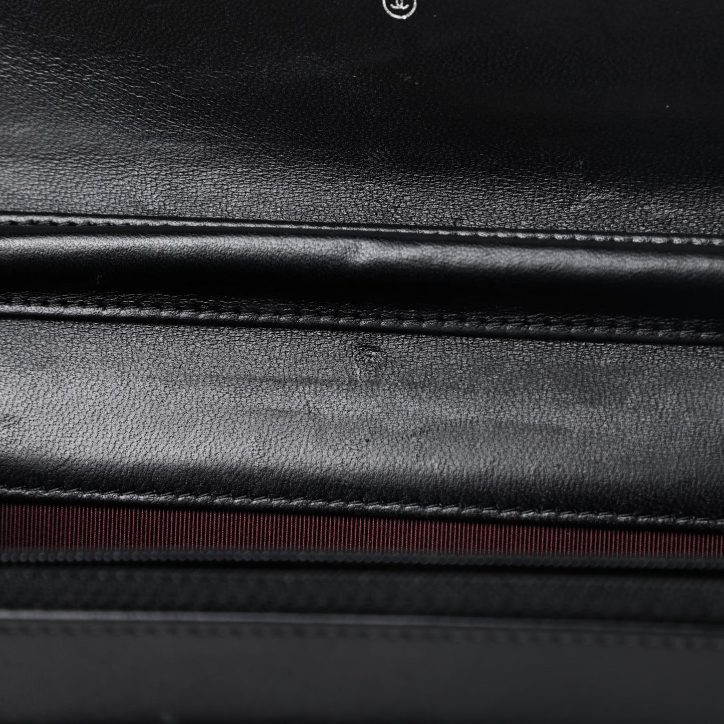 Lambskin Quilted Wallet On Chain WOC Black
