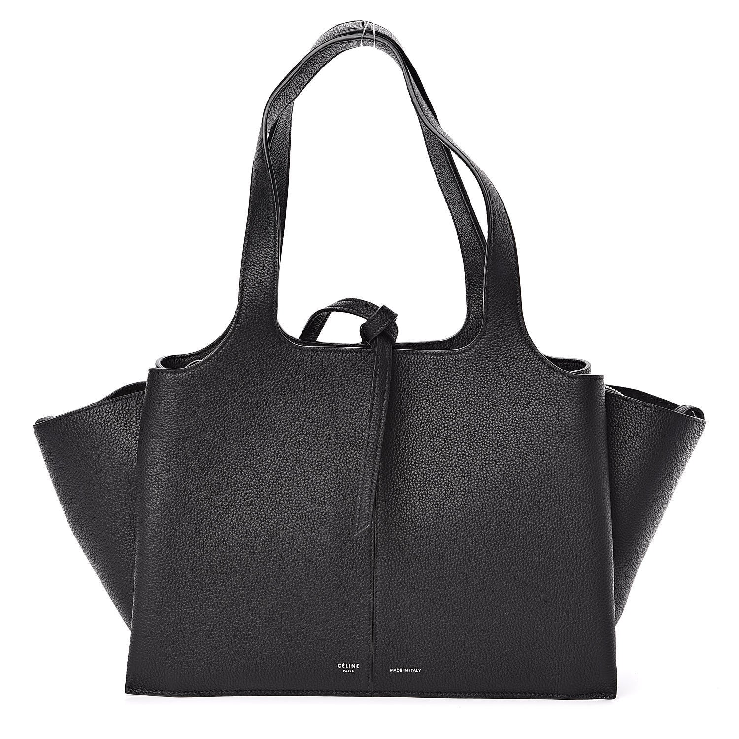 Celine Baby Grained Calfskin Small Tri-Fold Bag Black 1 of 9