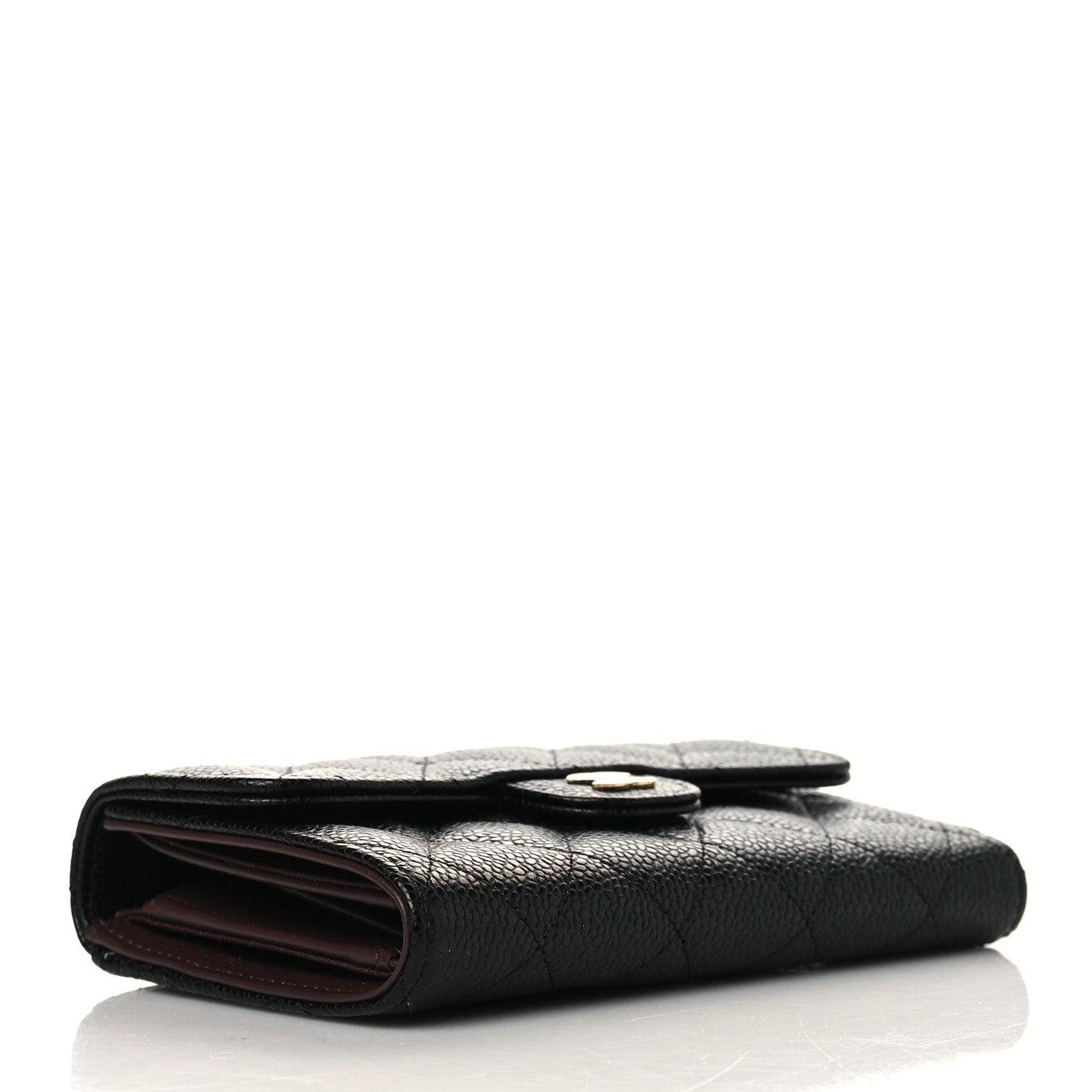 Chanel Caviar Quilted Medium Flap Wallet Black 4 of 9
