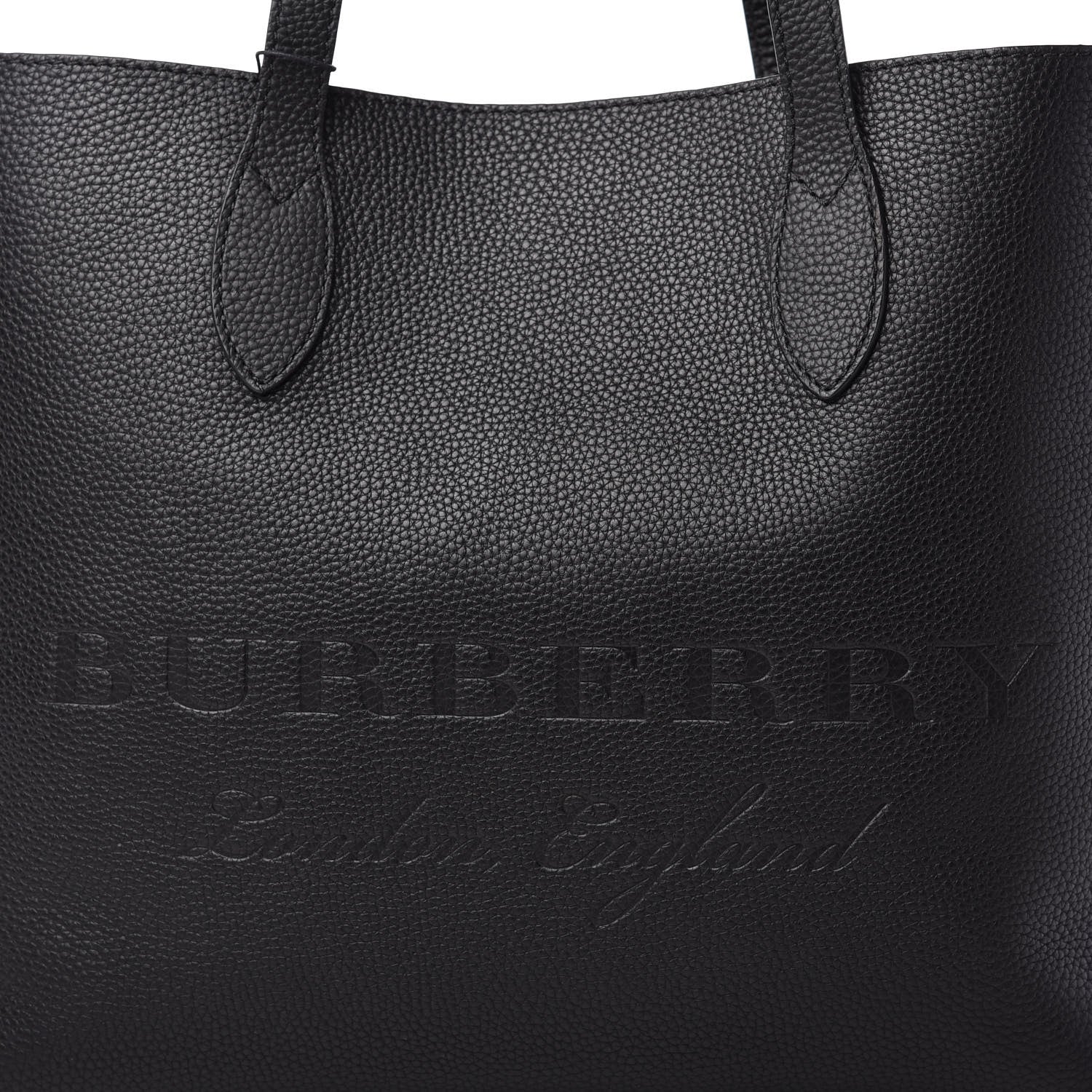 Burberry Grainy Calfskin Remington Tote Black 9 of 9