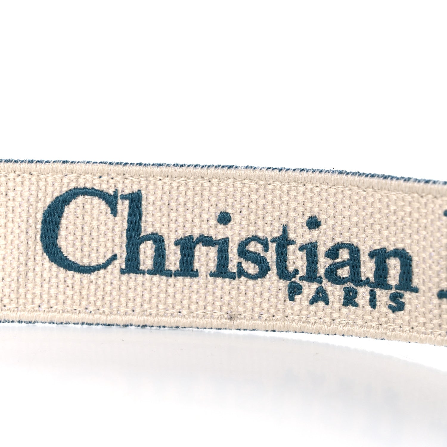 Christian Dior Canvas Embroidered Shoulder Strap Blue 5 of 6