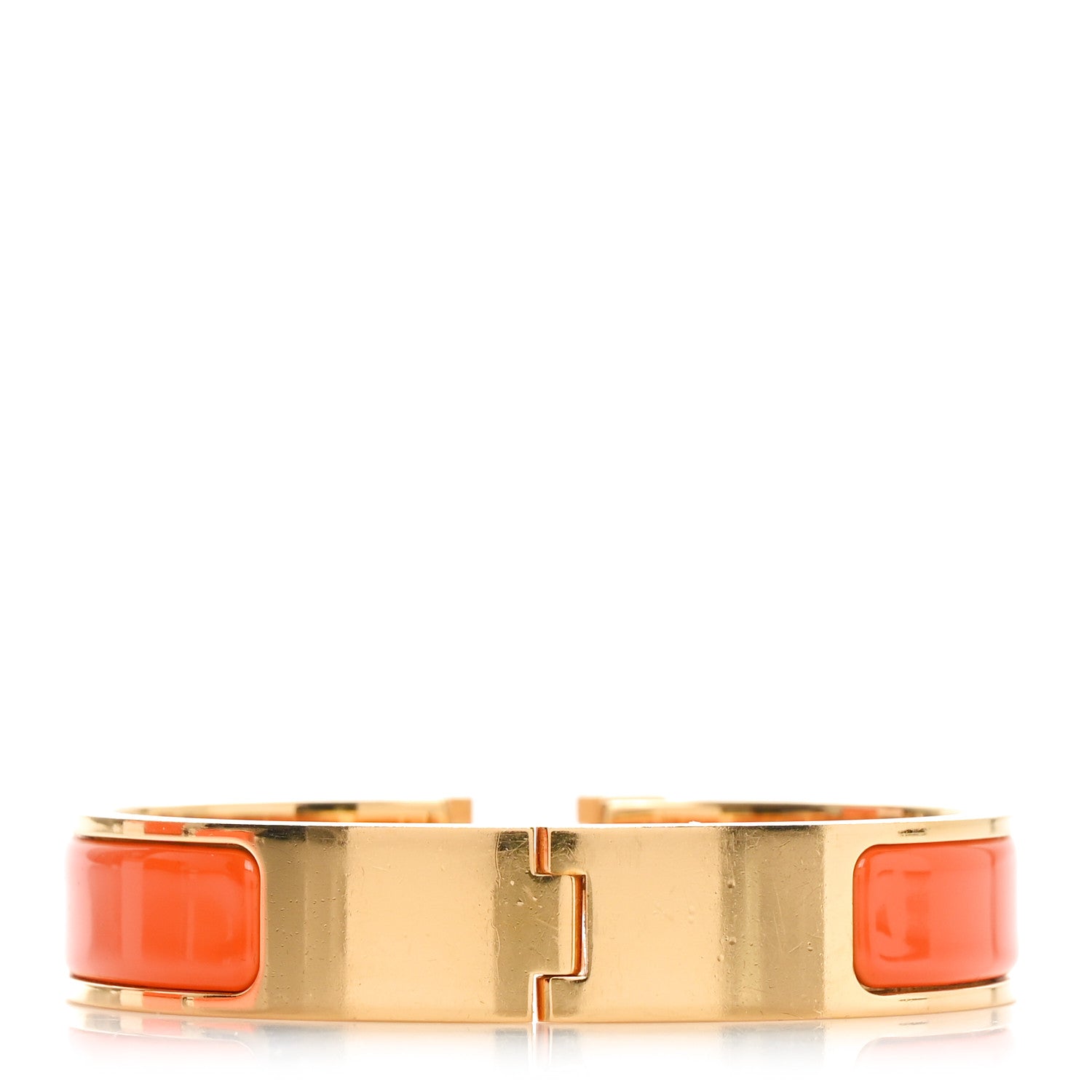 Hermes Enamel Narrow Clic Clac H Bracelet PM Orange 3 of 5