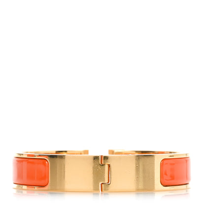 Hermes Enamel Narrow Clic Clac H Bracelet PM Orange 3 of 5