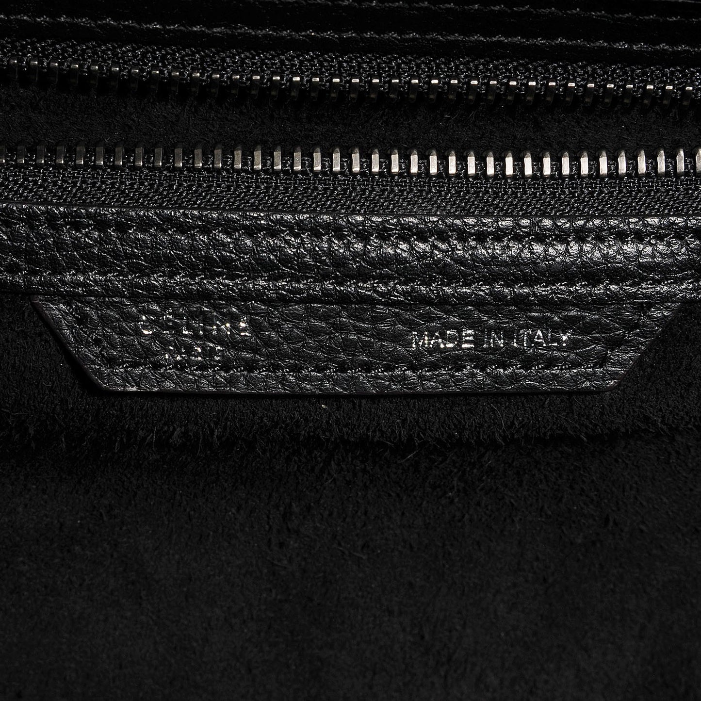Drummed Calfskin Mini Luggage Black