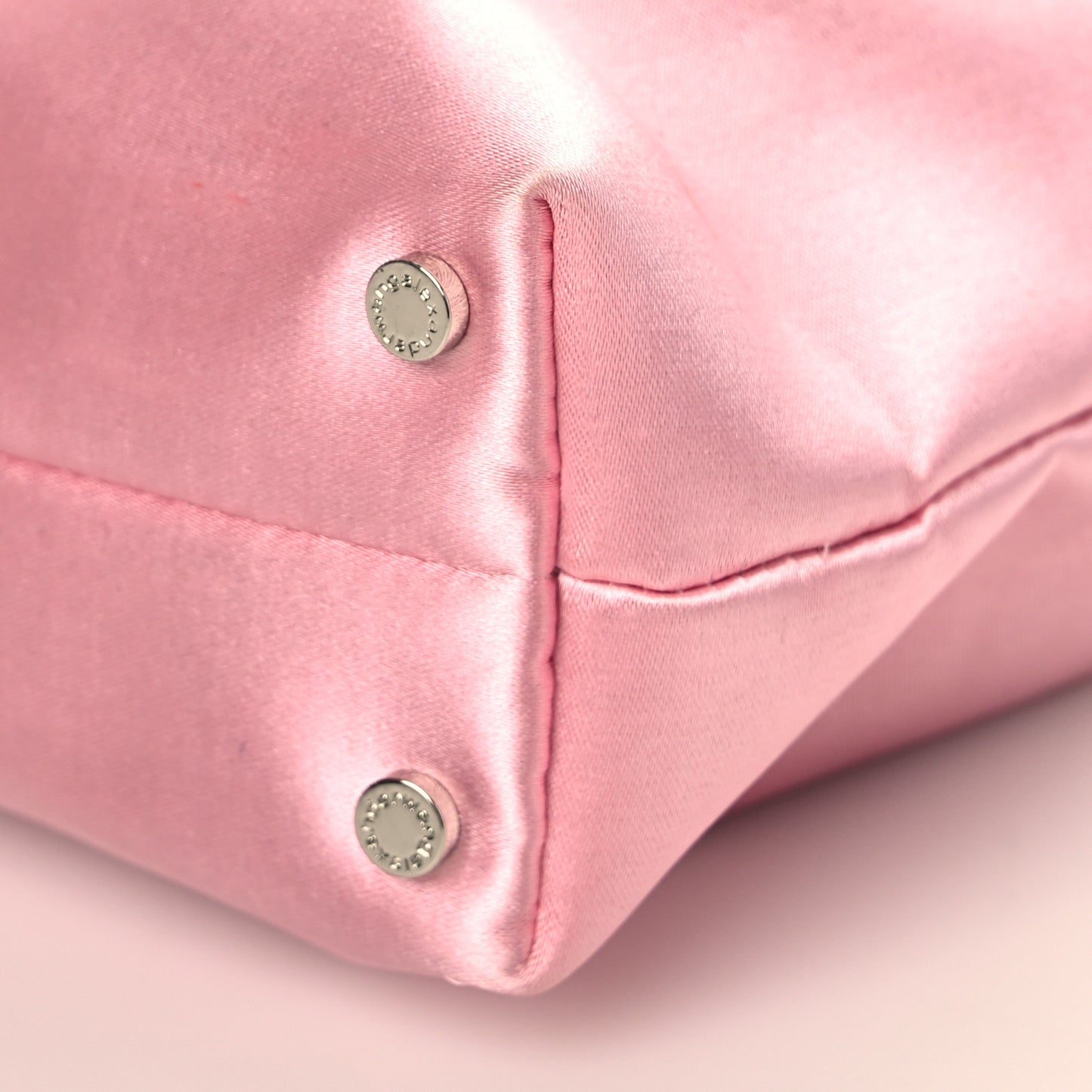 Satin Crystal Heiress Pouch Light Pink