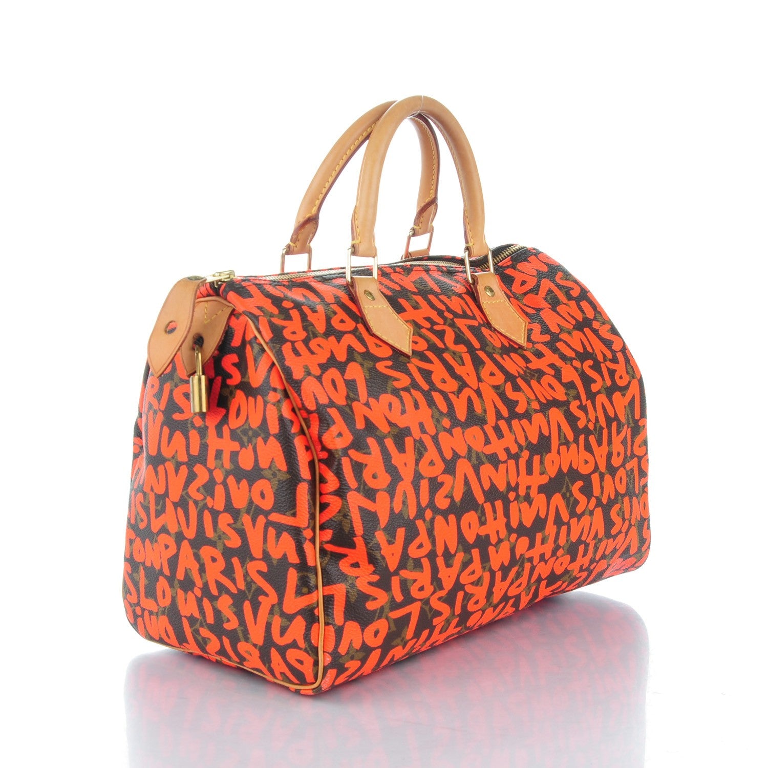 Louis Vuitton Monogram Graffiti Speedy 30 Orange 3 of 7