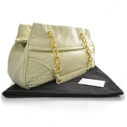Bottega Veneta Woven Leather Satchel Beige 1 of 2